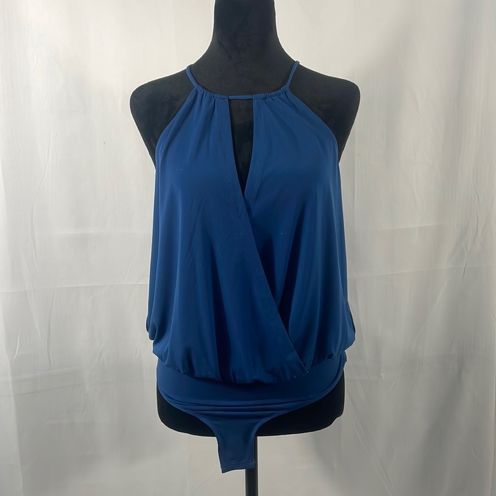 BCBGeneration Blue,Sleeveless,Neck Tie,Key Hole front & Back,Bodysuit,New
